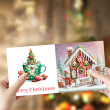 Load image into Gallery viewer, 6pcs Diamond Painting Greeting Cards Diamond Art Christmas Cards (Christmas B)
