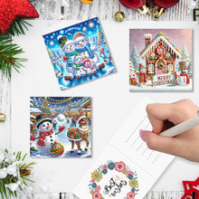 Load image into Gallery viewer, 6pcs Diamond Painting Greeting Cards Diamond Art Christmas Cards (Christmas B)
