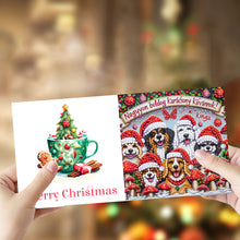 Load image into Gallery viewer, 6pcs Diamond Painting Greeting Cards Diamond Art Christmas Cards (Dog and Cat)
