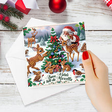 Load image into Gallery viewer, 6pcs Diamond Painting Greeting Cards Diamond Art Christmas Cards (Christmas C)
