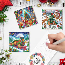 Load image into Gallery viewer, 6pcs Diamond Painting Greeting Cards Diamond Art Christmas Cards (Christmas C)

