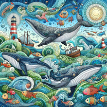 Load image into Gallery viewer, Diamond Painting - Full Round - Whale (30*30CM)
