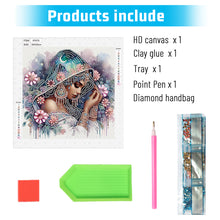 Load image into Gallery viewer, Diamond Painting - Partial Special Shaped - Exotic flower girl (30*30CM)
