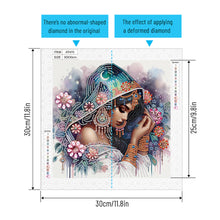 Load image into Gallery viewer, Diamond Painting - Partial Special Shaped - Exotic flower girl (30*30CM)
