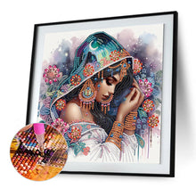 Load image into Gallery viewer, Diamond Painting - Partial Special Shaped - Exotic flower girl (30*30CM)
