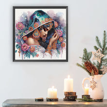 Load image into Gallery viewer, Diamond Painting - Partial Special Shaped - Exotic flower girl (30*30CM)
