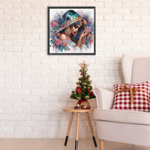 Load image into Gallery viewer, Diamond Painting - Partial Special Shaped - Exotic flower girl (30*30CM)

