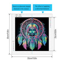 Load image into Gallery viewer, Diamond Painting - Partial Special Shaped - Exotic dream catcher girl (30*30CM)
