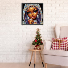 Load image into Gallery viewer, Diamond Painting - Partial Special Shaped - Exotic black girl (30*30CM)
