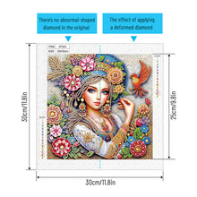 Load image into Gallery viewer, Diamond Painting - Partial Special Shaped - Exotic gypsy girl (30*30CM)
