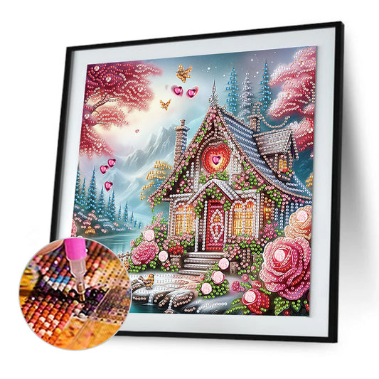 Diamond Painting - Partial Special Shaped - Village house (30*30CM)