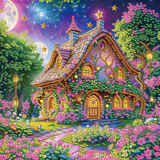 Diamond Painting - Partial Special Shaped - Village house (30*30CM)