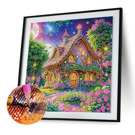 Diamond Painting - Partial Special Shaped - Village house (30*30CM)