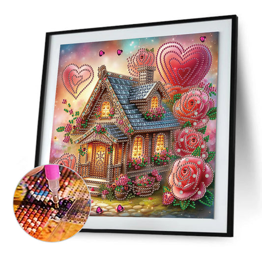 Diamond Painting - Partial Special Shaped - Village house (30*30CM)