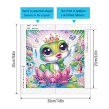 Load image into Gallery viewer, Diamond Painting - Partial Special Shaped - Funny frog (30*30CM)
