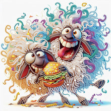 Load image into Gallery viewer, Diamond Painting - Partial Special Shaped - Funny sheep (30*30CM)
