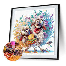 Load image into Gallery viewer, Diamond Painting - Partial Special Shaped - Funny sheep (30*30CM)
