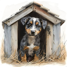 Load image into Gallery viewer, Diamond Painting - Full Round - Doghouse puppy (30*30CM)
