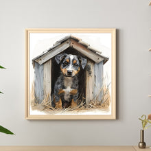 Load image into Gallery viewer, Diamond Painting - Full Round - Doghouse puppy (30*30CM)
