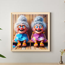 Load image into Gallery viewer, Diamond Painting - Full Round - Funny old lady (30*30CM)
