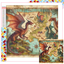 Load image into Gallery viewer, Diamond Painting - Full Square - Dragon map (40*40CM)
