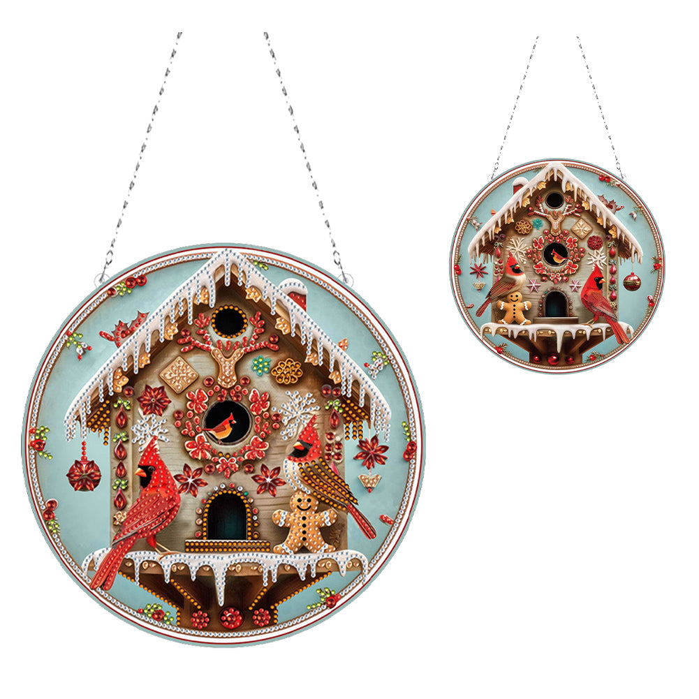 Christmas Diamond Art Hanging Pendant Acrylic Diamond Painting Home Decor