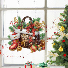 Load image into Gallery viewer, Christmas Diamond Art Hanging Pendant Acrylic Diamond Painting Home Decor
