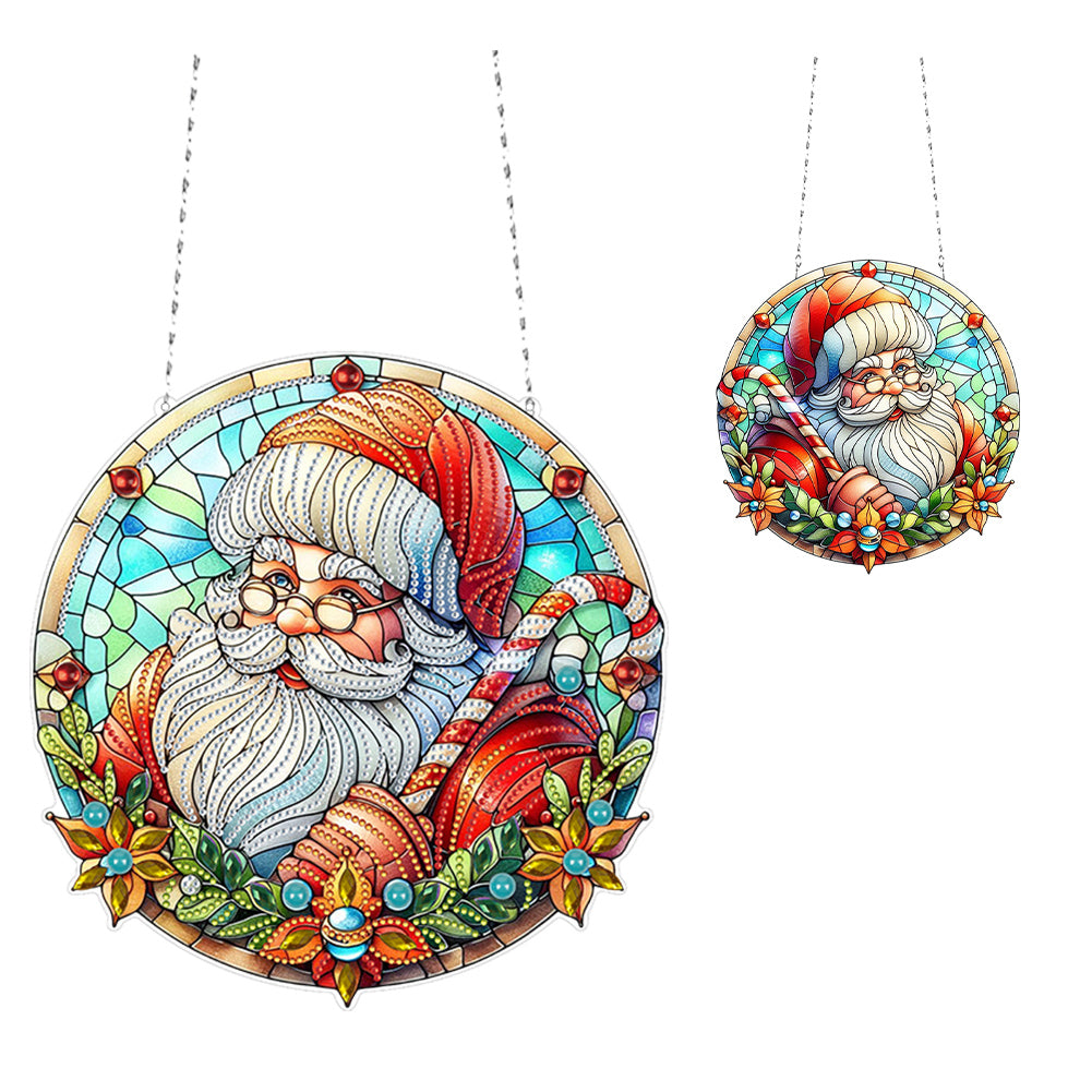 Christmas Diamond Art Hanging Pendant Acrylic Diamond Painting Home Decor
