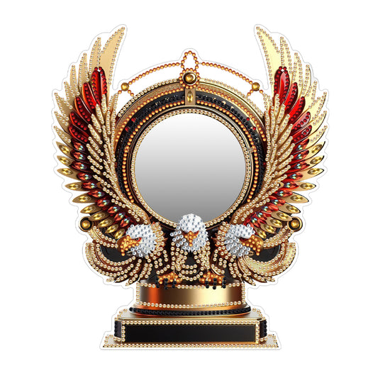 Angel Wing Acrylic Diamond Painting Mirror Kit 5D DIY Diamond Art Tabletop Decor