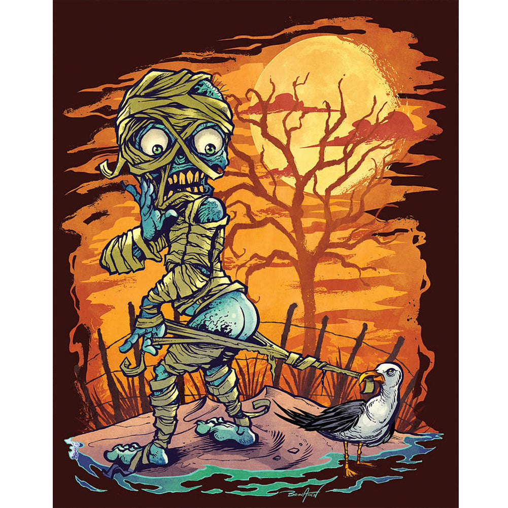 Diamond Painting - Full Round - Halloween zombie skull (40*50CM)