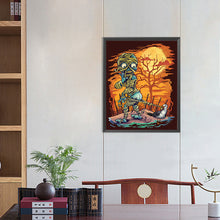 Load image into Gallery viewer, Diamond Painting - Full Round - Halloween zombie skull (40*50CM)
