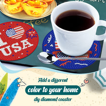 Load image into Gallery viewer, 8 Pcs DIY Diamond Painting Coasters Kits with Holder DIY Diamond Art Coaster Set
