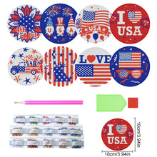 Load image into Gallery viewer, 8 Pcs DIY Diamond Painting Coasters Kits with Holder DIY Diamond Art Coaster Set

