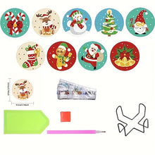 Load image into Gallery viewer, 9Pcs Wooden Christmas Cartoon Diamond Painting Coasters with Holder Gift for Mom
