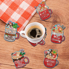 Load image into Gallery viewer, 10Pcs DIY Diamond Painting Coasters Kits with Holder DIY Diamond Art Coaster Set
