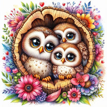 Load image into Gallery viewer, AB Diamond Painting - Full Round - Owl (40*40CM)
