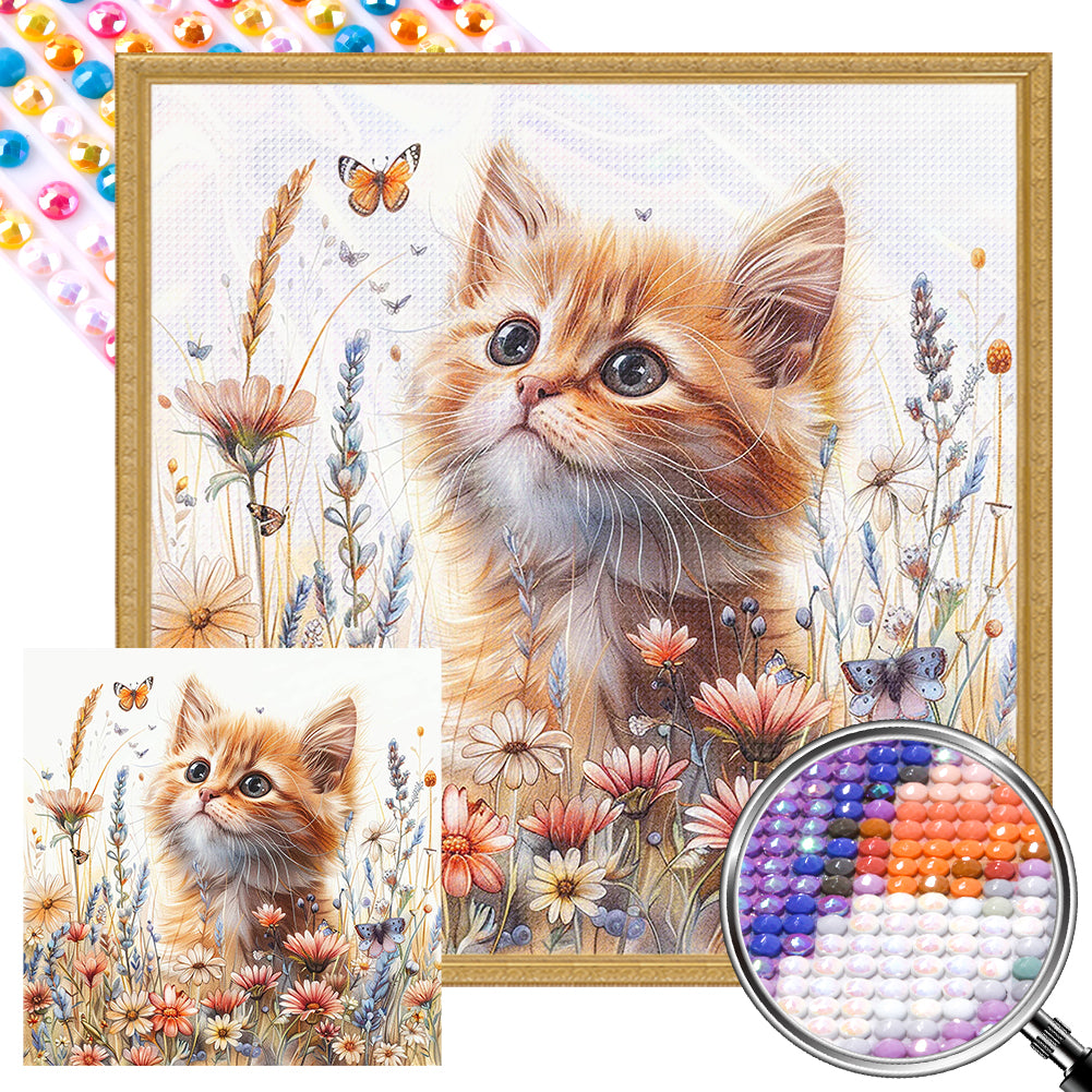 AB Diamond Painting - Full Round - Orange cats (40*40CM)