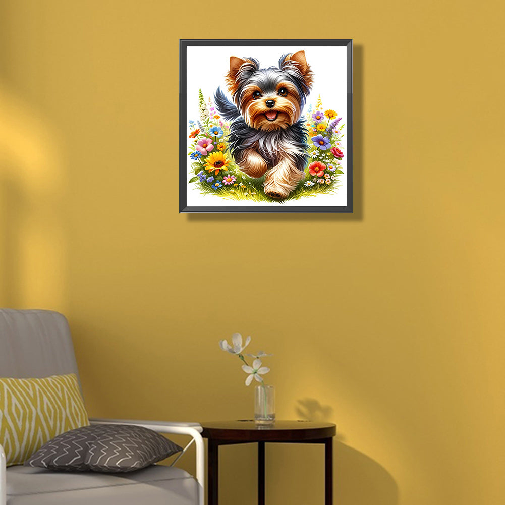 AB Diamond Painting - Full Round - Yorkshire terriers (40*40CM)