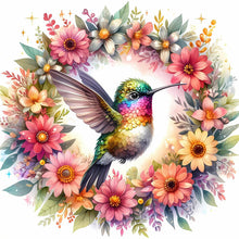 Load image into Gallery viewer, AB Diamond Painting - Full Round - Hummingbirds with wreaths (40*40CM)
