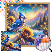 Load image into Gallery viewer, AB Diamond Painting - Full Round - Blue cardinals (40*40CM)
