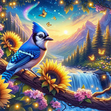 Load image into Gallery viewer, AB Diamond Painting - Full Round - Blue cardinals (40*40CM)
