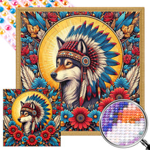 Load image into Gallery viewer, AB Diamond Painting - Full Round - Indian wolf (40*40CM)
