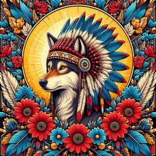 Load image into Gallery viewer, AB Diamond Painting - Full Round - Indian wolf (40*40CM)
