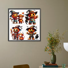 Load image into Gallery viewer, AB Diamond Painting - Full Round - Scarecrow and animals (40*40CM)

