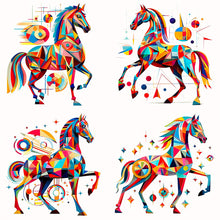 Load image into Gallery viewer, AB Diamond Painting - Full Round - Geometric horse (40*40CM)
