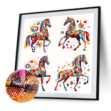 Load image into Gallery viewer, AB Diamond Painting - Full Round - Geometric horse (40*40CM)
