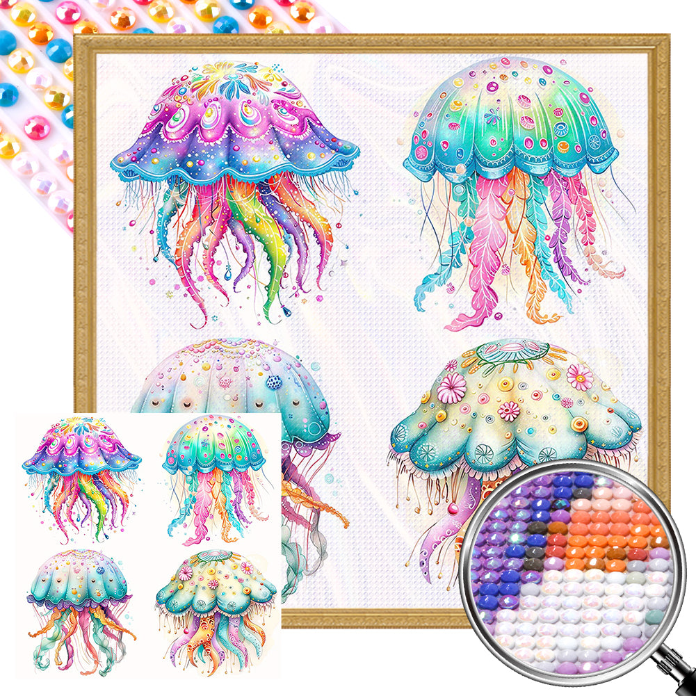 AB Diamond Painting - Full Round - Jellyfish (40*40CM)