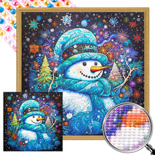 Load image into Gallery viewer, AB Diamond Painting - Full Round - Blue snowman (40*40CM)
