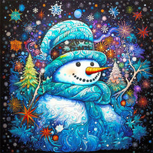 Load image into Gallery viewer, AB Diamond Painting - Full Round - Blue snowman (40*40CM)
