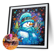 Load image into Gallery viewer, AB Diamond Painting - Full Round - Blue snowman (40*40CM)
